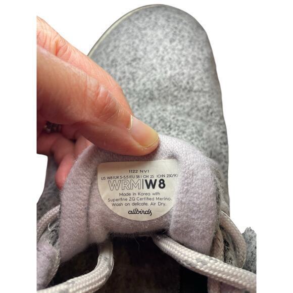 Allbirds Women's Wool Runner Mizzles Light Grey Merino Wool Women Size 8 - Picture 15 of 15